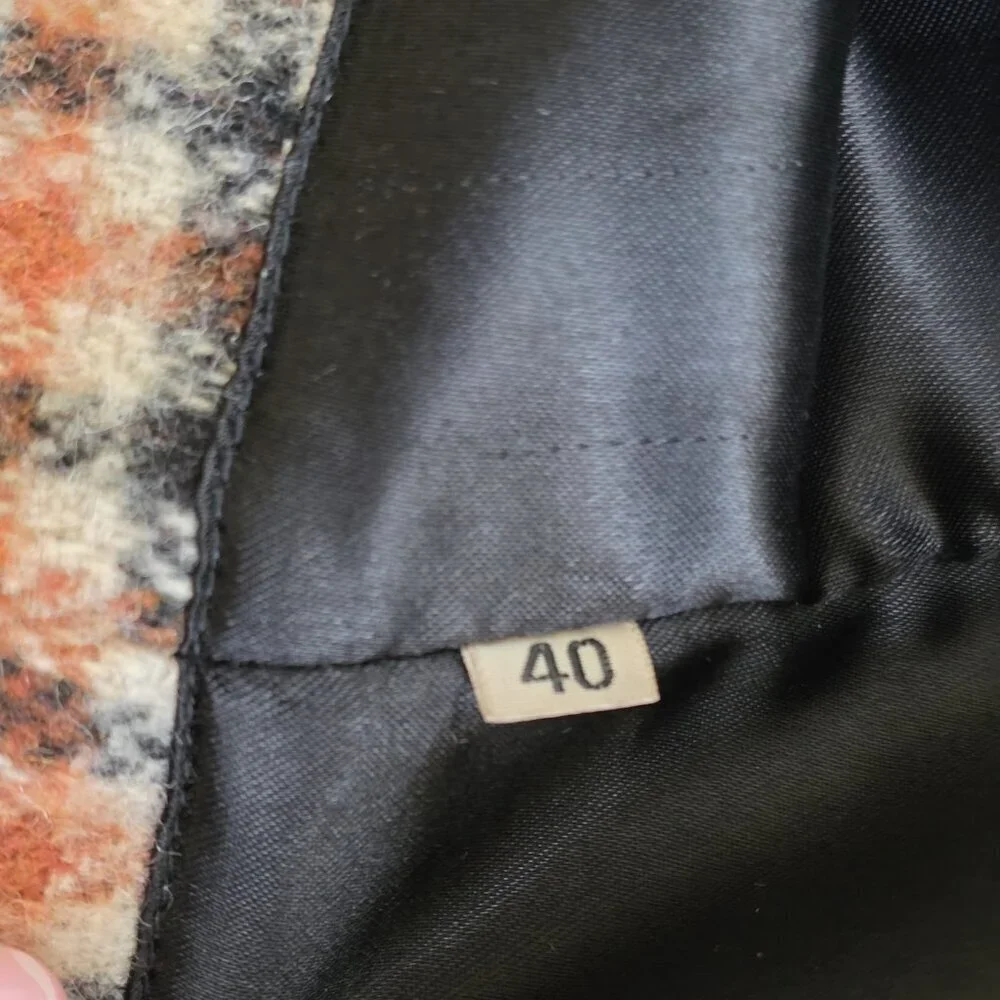 VTG Jeno De Paris Leather Coat Mens 40 Brown Mid Length LS Lined  Buttons FLAW